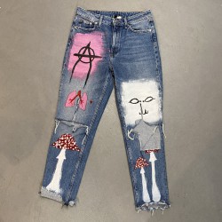 Malowane Jeansy